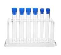 GANAZONO Support de Tube à Essai Plastique Transparent 1 Set Organisateur Compact pour 6 Tubes pour Cours de Chimie en École et Laboratoire Couleur Aléatoire