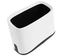 GANAZONO Support pour Pelle à Litière Blanc Petit Boîte de Rangement en Plastique Compact pour Bac à Litière Accessoire Anti-Déversement Poubelle Intégrée Organisateur Pratique pour