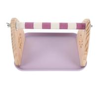 GANAZONO Support pour Perroquets M Perchoir D’Entraînement Antidérapant en Bois Poncé Aire de Jeux Compacte pour Conures et Perruches Ondulées Accessoire pour Cage et Table Nettoyage