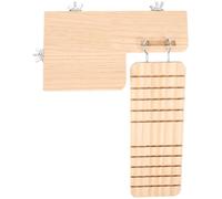 GANAZONO Suspendu en Bois Échelle Étanche pour Cage Hamster, Plateforme d'escalade pour Petits Animaux, Accessoire de Jeu en Intérieur pour Hamsters et Oiseaux Style Aléatoire