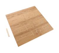 GANAZONO Tablette D'écriture en Bambou Réutilisable pour Garçon et Filles, Tableau D'écriture Double Face Rainures, Outil D'apprentissage Sensoriel pour Débutants, Entraîneur de Prise
