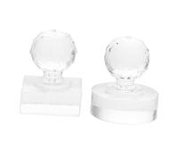 GANAZONO Tampon Applicateur De Fard à Paupières 2 Pièces Moules Carrés Et Ronds Outil De Pressage Multifonctionnel Pour Blush Et Surligneur Design Portable Pour Voyage Kit De Réparation De Maquillage