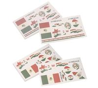 GANAZONO Tatouages Temporaires Drapeau Mexique 20 Pcs Autocollants Visage Étanches pour Fête de L’Indépendance Événements Sportifs et Supporter Football Hypoallergéniques et Adaptés