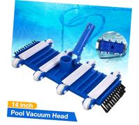 GANAZONO Tête D'aspirateur De Piscine Flexible Roues 36 Cm pour Nettoyage Manuel des Débris Au Fond des Piscines Et Bassins Brosse Intégrée