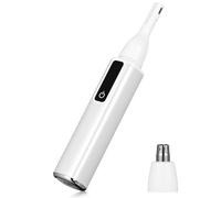 GANAZONO Tondeuse Électrique Visage pour Femmes Épilateur Rechargeable USB Portable Multifonction Écran Numérique 3 Vitesses pour Sourcils Nez Poils Visage Blanc Lumineux