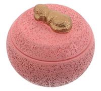 GANAZONO Urne Funéraire pour Chien 350 ML en Ciment Rose, Boîte Commémorative pour Cendres D’Animaux de Compagnie, Mini Urne Décorative pour Petits Chiens, Souvenir Funéraire Solide