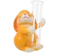 GANAZONO Vase Hydroponique Verre avec Décor Animal Lapin Petit Vase Tube pour Fleurs Décoration Moderne de Bureau et Maison Support Plante Polyvalent