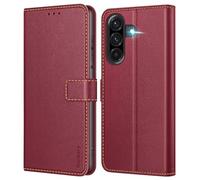 Ganbary Coque pour Samsung Galaxy A17 4G/5G, [Housse en Cuir PU Premium] [Etui à Rabat] [Pochette de Portefeuille], Étui de Protection pour Samsung Galaxy A17 4G/5G - Bourgogne