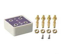 GANCEI 1 prise courte à 4 fils pour Dmm pour étalonnage zéro, adaptateur banane plaqué or pour vérification multimètre (C)