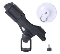 GANCEI 1 support de canne à pêche pour kayak, angle réglable en alliage d'aluminium ABS avec verrou rotatif, blanc/noir, pour la pêche en bateau gonflable (B)