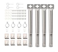 GANCEI 42204 Lot de 4 tubes réglables en acier inoxydable pour barbecue Outback Campingaz 30,5 cm-44,5 cm