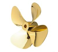 GANCEI Alliage de zinc pour hélice de bateau télécommandée, 4 lames, diamètre rotatif de 55 mm/60 mm, support d'arbre de 4 mm (main gauche de 60 mm)