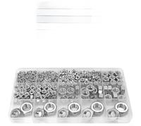 GANCEI Assortiment de 370 écrous hexagonaux en acier inoxydable 304 de antirouille pour projets de bricolage, réparation de meubles, ensemble de fixations avec boîte de rangement, 370 pièces