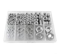 GANCEI Assortiment d'écrous hexagonaux en acier inoxydable 304 de kit de quincaillerie antirouille pour projets de bricolage, réparation de meubles, ensemble de fixations avec boîte de