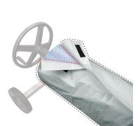 GANCEI Bâche de protection solaire en polyester pour piscine, 490 x 96 cm, convient aux couvertures de piscine standard, utilisation en toutes saisons pour piscines extérieures (gris)