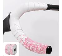 GANCEI Bande antidérapante pour guidon de vélo de route avec absorption des chocs en polyuréthane + EVA pour cyclisme, 210 cm de long, couleur blanche et noire (A-rose)