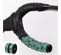 GANCEI Bande antidérapante pour guidon de vélo de route avec absorption des chocs en polyuréthane + EVA pour cyclisme, 210 cm de long, couleur blanche et noire (B-vert)