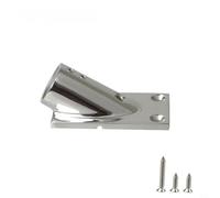 GANCEI Base de rampe de bateau en acier inoxydable 316, support rectangulaire pour tube de 22 mm et 25 mm, raccord de matériel marin argenté pour yacht à voile (25 mm)