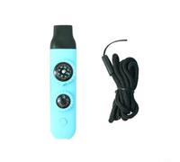 GANCEI Boussole de survie étanche avec sifflet puissant, lumière LED lumineuse et thermomètre, appareil de navigation compact en acrylique pour le camping, la randonnée, l'extérieur, noir (bleu)