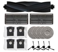 GANCEI Brosse principale de rechange, brosse latérale, filtre serpillère, sac à poussière, kit pour aspirateur robot P10 Pro, pour maintenir un environnement bien rangé. (A)