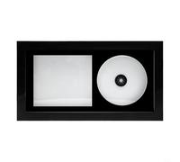 GANCEI Cadre CD en bois massif avec panneau acrylique pour couverture d'album, décoration musicale artisanale avec option de suspension murale