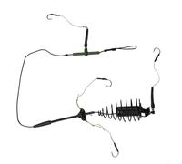 GANCEI Cage creuse pour pêche à la carpe, support d'appât en métal avec plomb sur ligne PE de 50 cm, attraction efficace pour utilisation en lac et rivière (80 g)