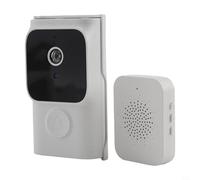 GANCEI Caméra de sonnette vidéo avec vision haute définition, pour application intelligente Tuya, batterie intégrée pour la sécurité de la maison (blanc)