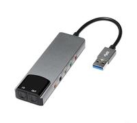GANCEI Carte son externe USB en aluminium, sortie optique SPDIF 51 Surround, AC3 pour adaptateur audio DTS pour Windows pour Mac, design compact pour PC, ordinateur portable de bureau