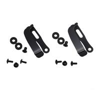 GANCEI Clip de ceinture en acier inoxydable pour fourreau à outils, pince de taille, pièces de serrage, noir, 61 x 28 mm, pour camping et utilisation en extérieur (droite)