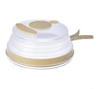 GANCEI Couvercle anti-éclaboussures pliable pour micro-ondes avec poignée - Blanc - 26 cm