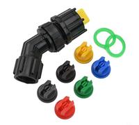 GANCEI Ensemble de buses de pulvérisation électrique avec 6 embouts 015-06 mm, ventilateur plat de 110 degrés, tête de pulvérisation de jardin pour serre et agriculture, kit d'atomiseur de brume d'eau