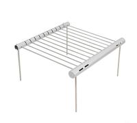 GANCEI Grille de cuisson pliable pour feu de camp en acier inoxydable 304 - Support amovible portable pour camping et jardin