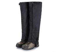 GANCEI Guêtres imperméables doublées en polaire pour la randonnée et l'alpinisme, couvre-jambes hautes pour le camping, la neige, la boue, réglable (taille L)