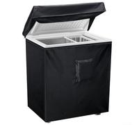 GANCEI Housse de réfrigérateur pour congélateur coffre de 0,9 m³, tissu Oxford 420D avec couche intérieure argentée, imperméable et résistant aux intempéries, noir, 645887 cm (71 x 58 x 87 cm)