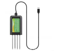 GANCEI Humidimètre 8 en 1, charge USB avec NPK PH humidité température salinité conductivité sonde étanche IP68 en acier inoxydable