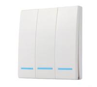 GANCEI Kit de commutation sans fil pour panneau mural de type 86, télécommande RF 433 MHz pour éclairage LED/incandescent, boîtier ABS, blanc