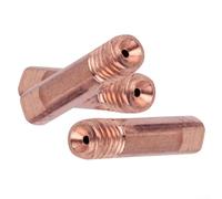 GANCEI Lot de 10 buses à gaz M6 en cuivre pour torche de soudage Mb 15Ak Mig Mag, support de pointe de contact 0,6/0,8/1,0/1,2 mm, soudage industriel (0,6 mm)
