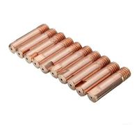 GANCEI Lot de 10 buses à gaz M6 en cuivre pour torche de soudage Mb 15Ak Mig Mag, support de pointe de contact 0,6/0,8/1,0/1,2 mm, soudage industriel (1 mm)