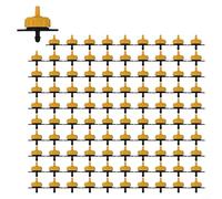GANCEI Lot de 100 goutteurs d'irrigation de pelouse, compensation de pression, 2 L/4 L/8 L par heure, connexion de 4 mm, plastique, pour jardin, parterres de fleurs, agriculture (2 L)
