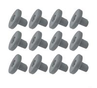 GANCEI Lot de 12 roulettes de rechange pour panier inférieur de lave-vaisselle Bosch, Balex, rouleaux en plastique gris, pour une rotation fluide (D)
