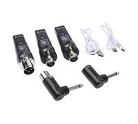 GANCEI Lot de 2 systèmes de microphone sans fil 24 G avec émetteur-récepteur XLR UHF 110 dB plage dynamique faible distorsion pour musiciens scène PA Mixer noir (un et deux)
