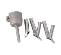 GANCEI Lot de 4 buses de soudage, embouts de souffleur d'air chaud en acier inoxydable 304 pour PVC, vinyle, PP, plastique, triangle, rond, positionnement standard, réparation de revêtement de sol