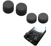 GANCEI Lot de 4 capuchons de joystick en TPU pour R36S, poignée d'extension antidérapante pour une meilleure précision de jeu, blanc (noir)