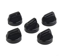 GANCEI Lot de 5 coques de clé en caoutchouc de silicone noir pour voiture, dimensions 2,5 x 1,27 cm pour clé d'allumage avec écrou