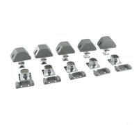 GANCEI Lot de 5 loquets à bouton-poussoir en alliage de zinc avec fonction de poignée pour bateau, yacht, camping-car, pour armoire de caravane, chrome (chromé)