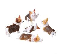 GANCEI Lot de 5 mini figurines de bureau en PVC fabriquées à la main pour bureau et tableau de bord de voiture, adorables ornements multicolores pour décoration d'intérieur (style E)