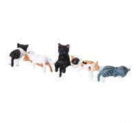 GANCEI Lot de 5 mini figurines de bureau en PVC fabriquées à la main pour bureau et tableau de bord de voiture, adorables ornements multicolores pour décoration d'intérieur (style A)