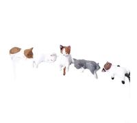 GANCEI Lot de 5 mini figurines de bureau en PVC fabriquées à la main pour bureau et tableau de bord de voiture, adorables ornements multicolores pour décoration d'intérieur (style B)