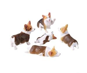 GANCEI Lot de 5 mini figurines de bureau en PVC fabriquées à la main pour bureau et tableau de bord de voiture, adorables ornements multicolores pour décoration d'intérieur (style E)