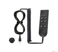 GANCEI Manette manuelle 5 broches pour moteurs Okin Dewert Limoss | Contrôle à six fonctions, haut en bas, vers l'avant, compatible avec les moteurs à 5 broches, boîtier en plastique noir